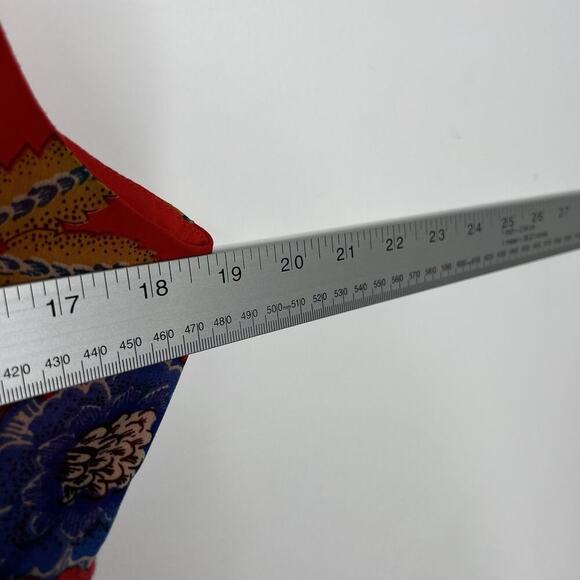 Rebecca Minkoff Top Womens Medium Red Floral Lucy Sleeveless Ruffle Tier Chiffon - Picture 10 of 16